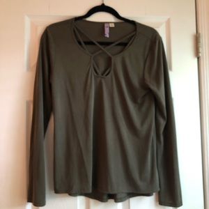 Francesca’s Olive Green long sleeve